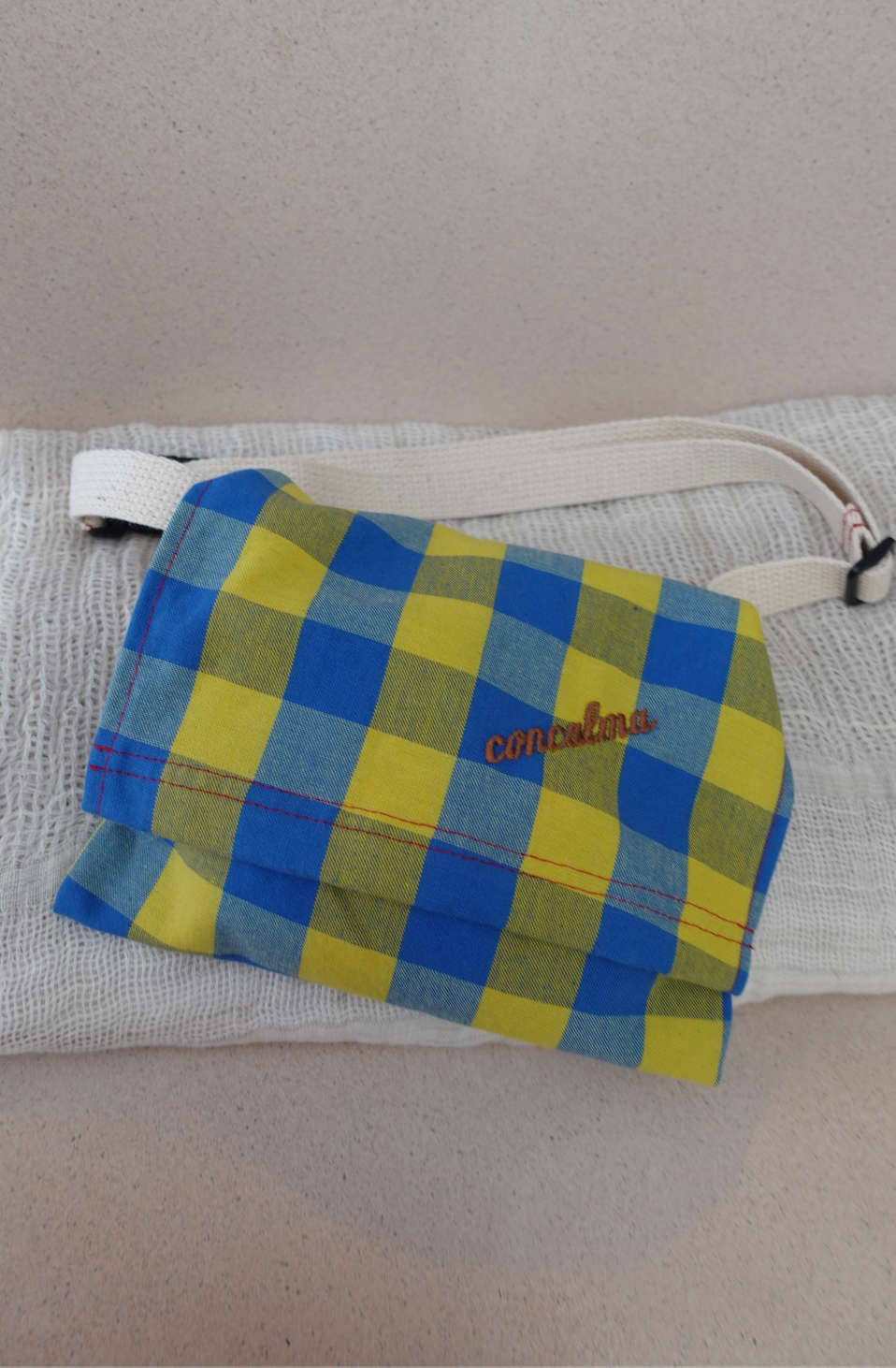 Hip Pouch | Plaid Azul Amarillo - Shopconcalma