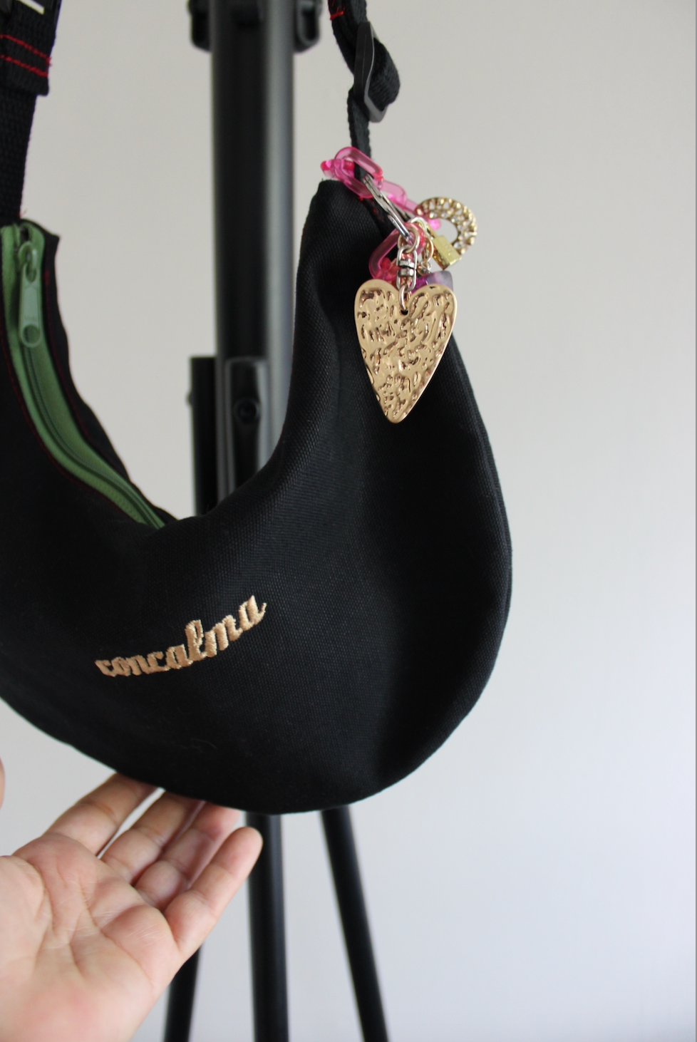 Charm | Big heart - pink chain link - pearl - shell - lock ...