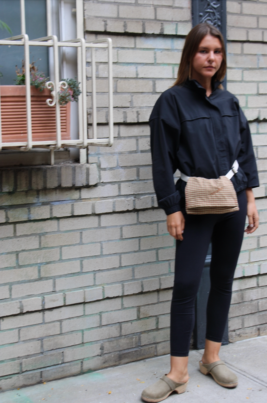 Hip Pouch | Mircro Plaid Brown