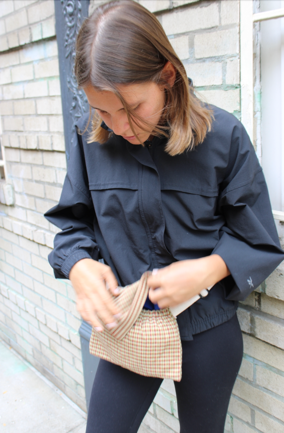 Hip Pouch | Mircro Plaid Brown