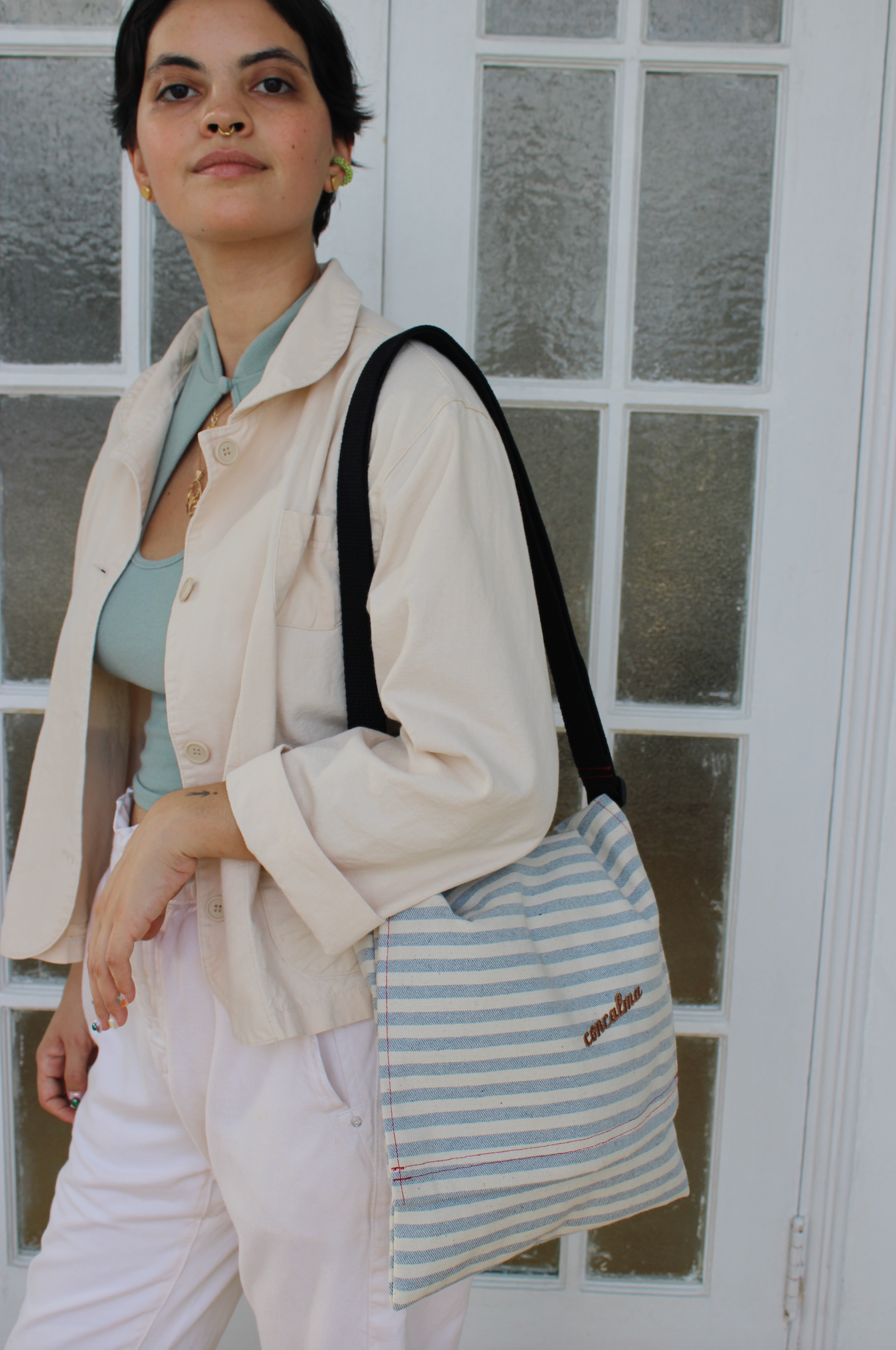 Messenger Adjustable | Up cycled Denim