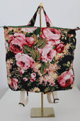 Backpack - Flowers over Black