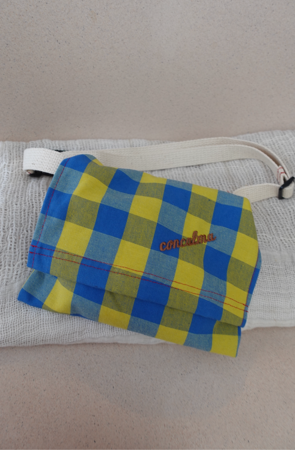 Hip Pouch | Plaid Azul Amarillo